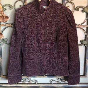 Pretty plum Ann Taylor Loft velvet jacket sz 12